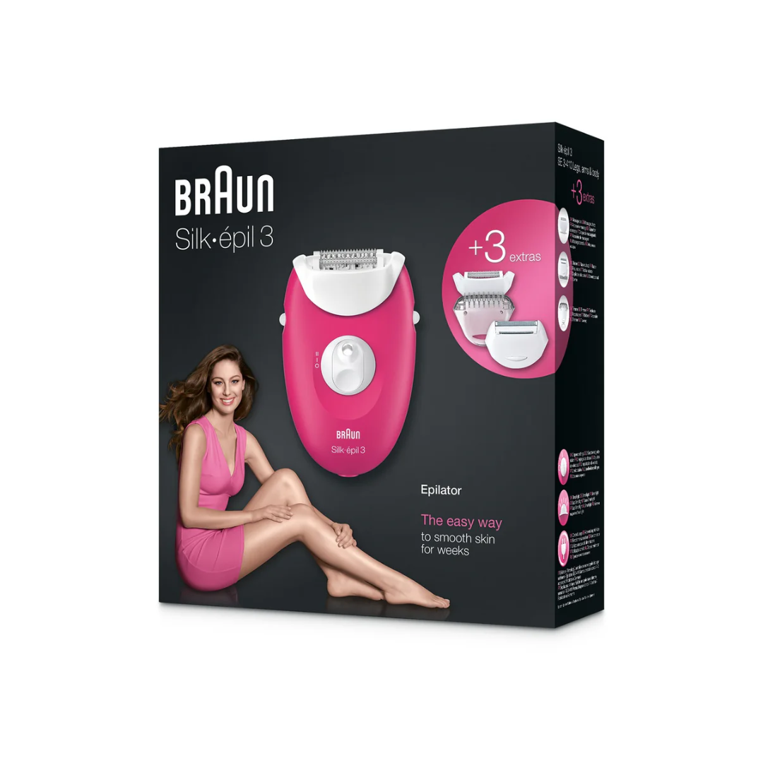BRAUN HAIR TRIMMER SILK.EPIL 3 SE3-410