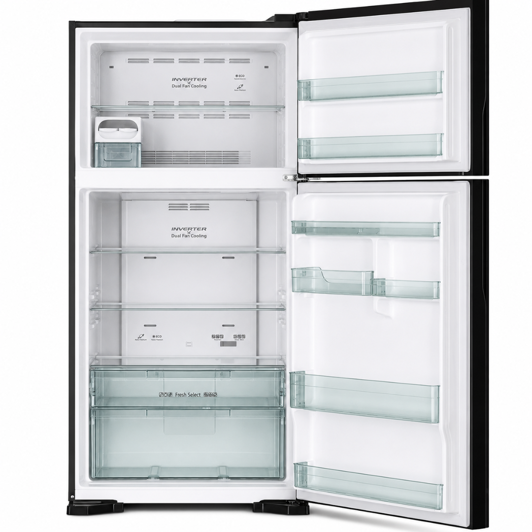 HITACHI REFRIGERATOR RV-765 PUK7 TWH H:184*W:85.5*D:73 - WHITE