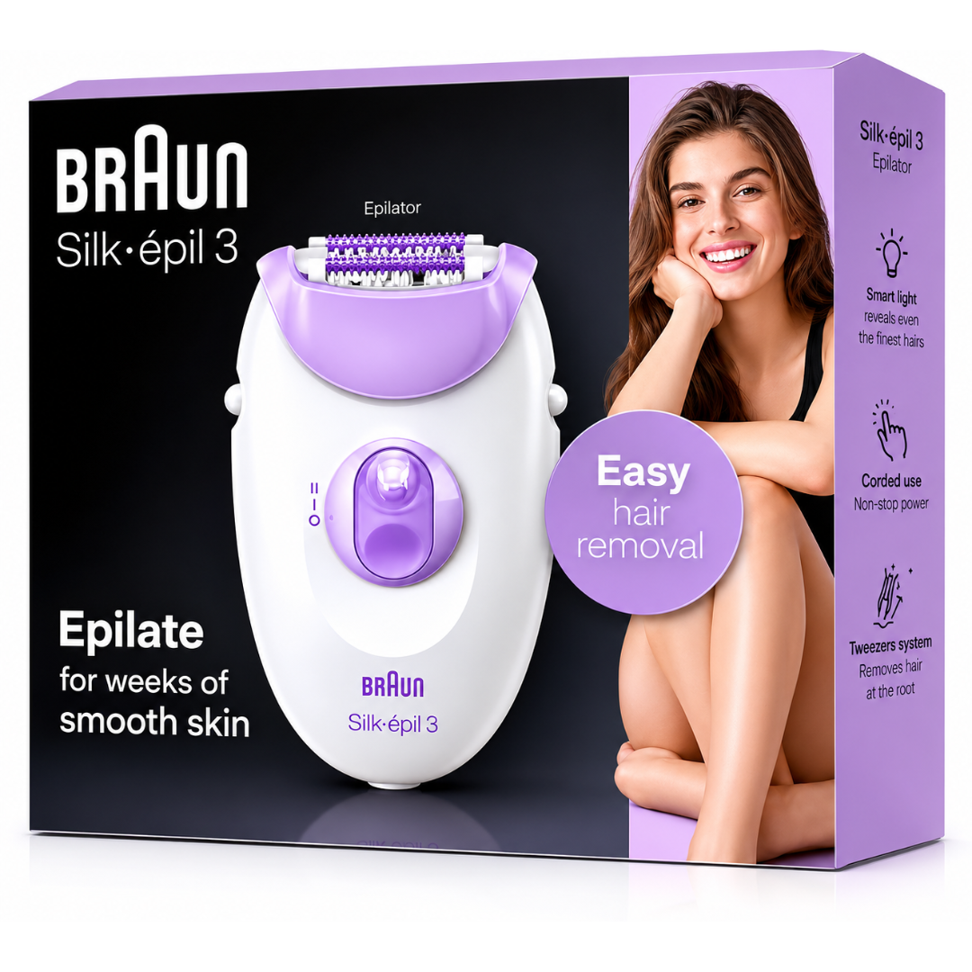 BRAUN SILK Electric Hair Removal Epilator 3 SE3-170