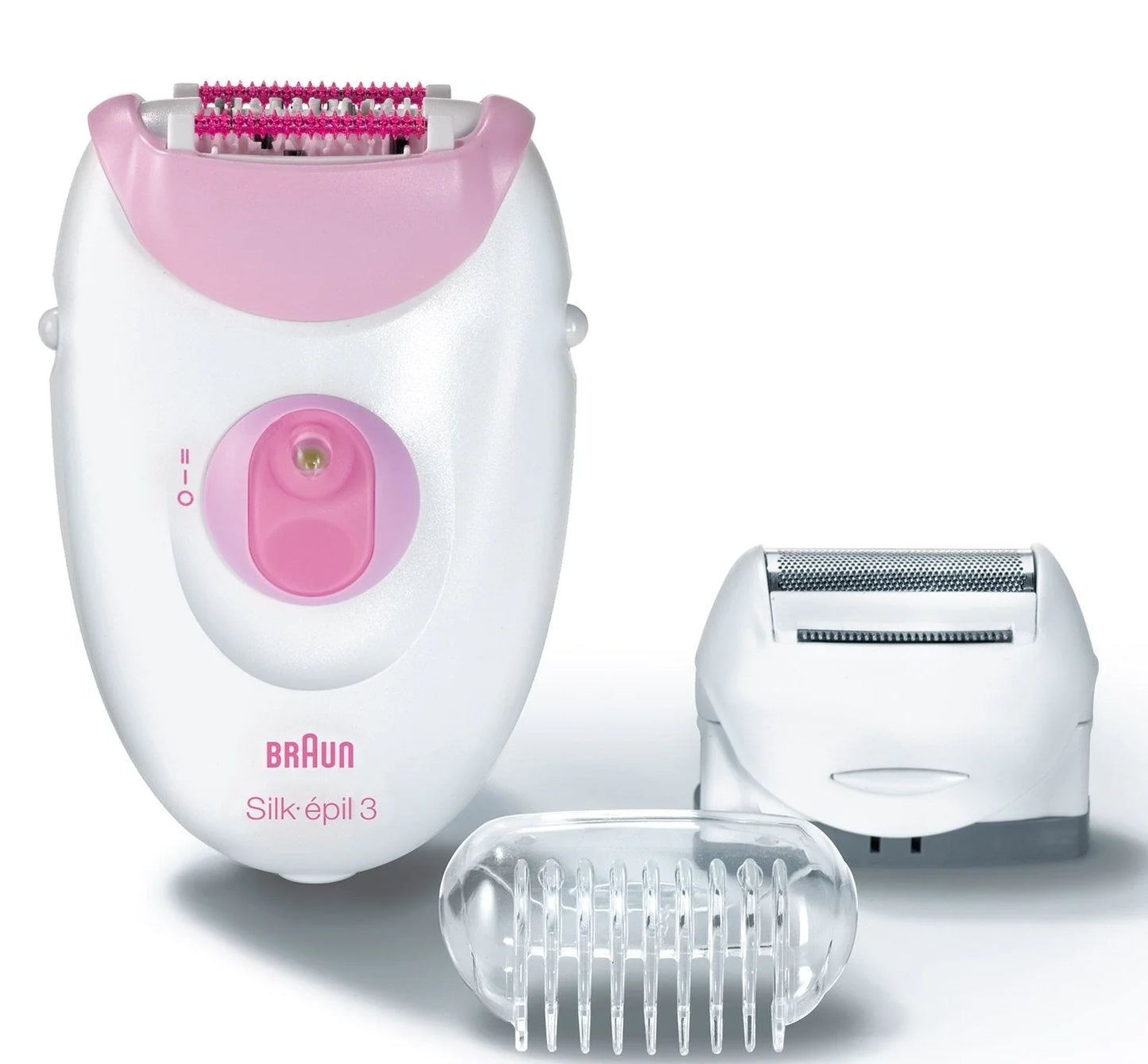 BRAUN Epilator With Shaver Head & Trimmer Cap SILK-EPIL 3