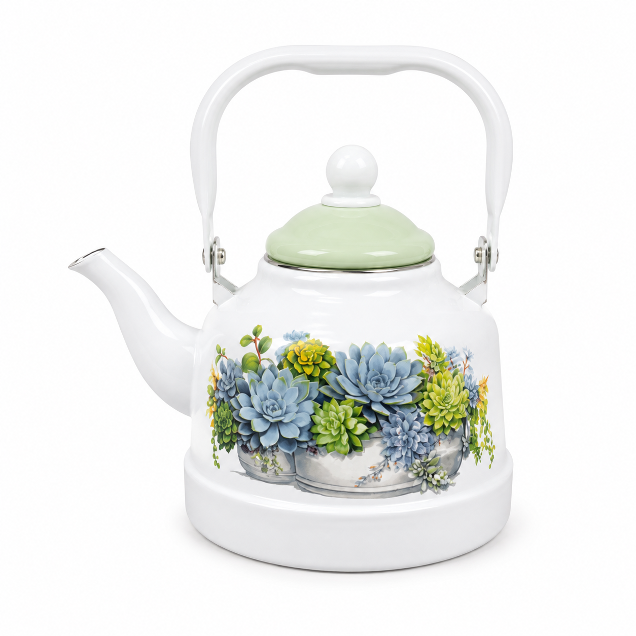 Classic Enamel Tea Kettle – with Arabic Design