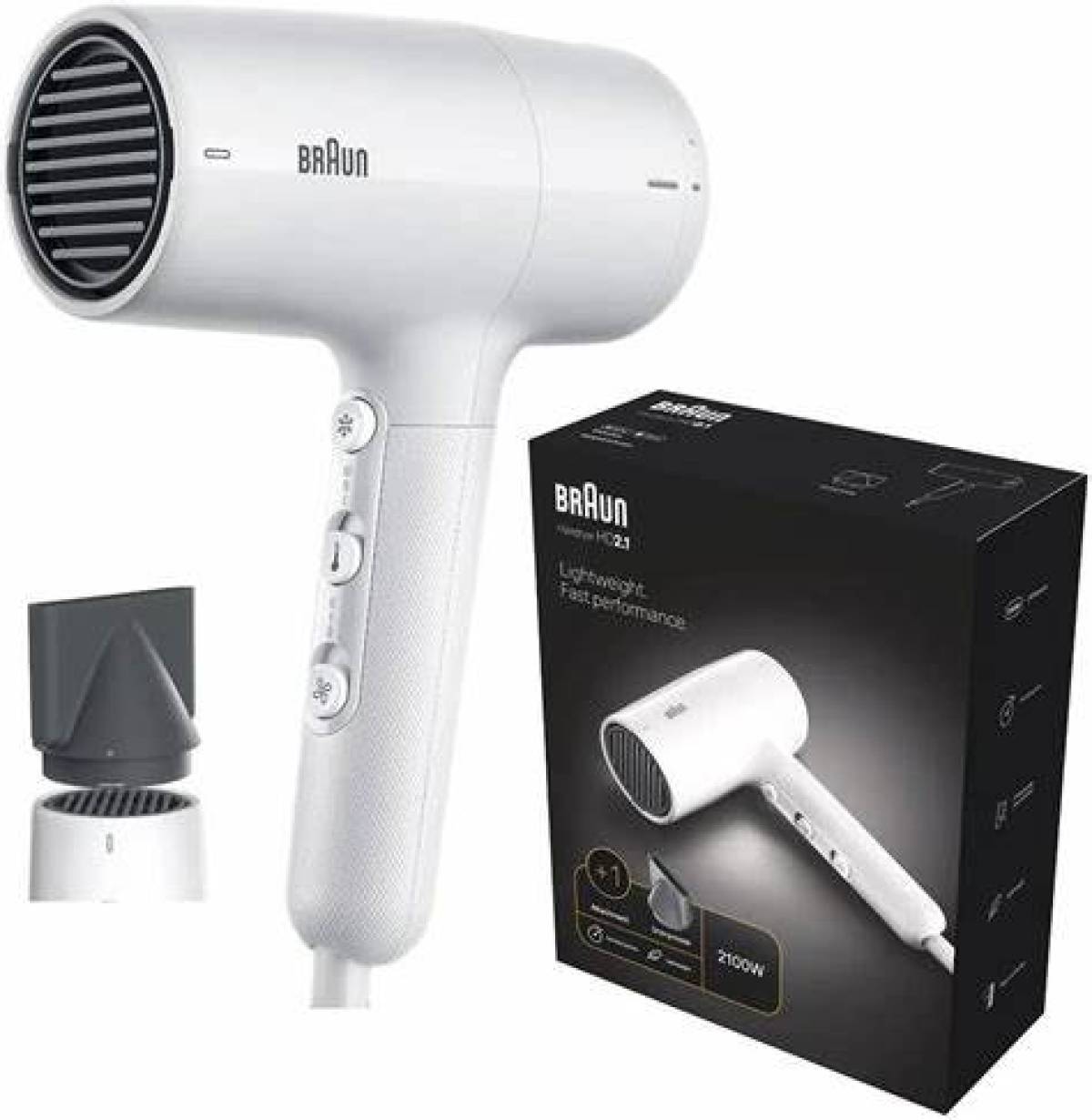 BRAUN HAIR DRYER + STYLER 2100W COMPACE HD2.1