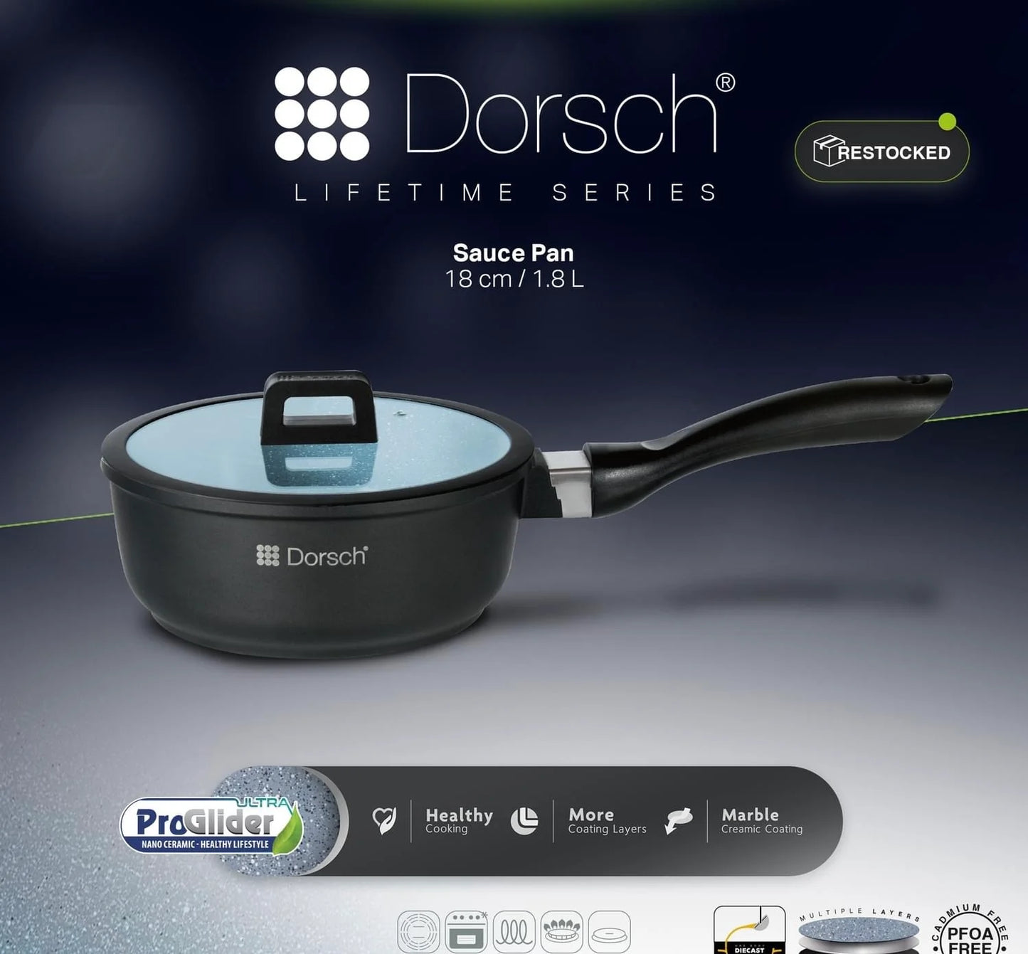 DORSCH Lifetime Sauce Pan 18cm - 1.8L