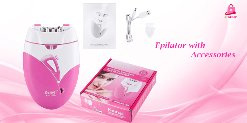 KEMEI Women Electric Epilator Shaver Rechargeable
