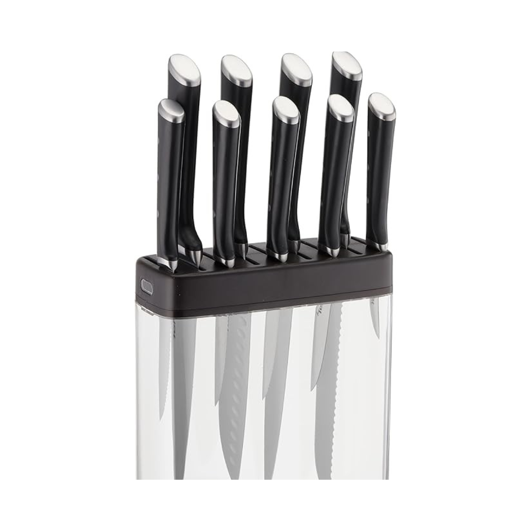 Tefal Ingenio Premium Knife Block with Integrated Knife Sharpener (Knives Sold Separately), Ice Force K2350204