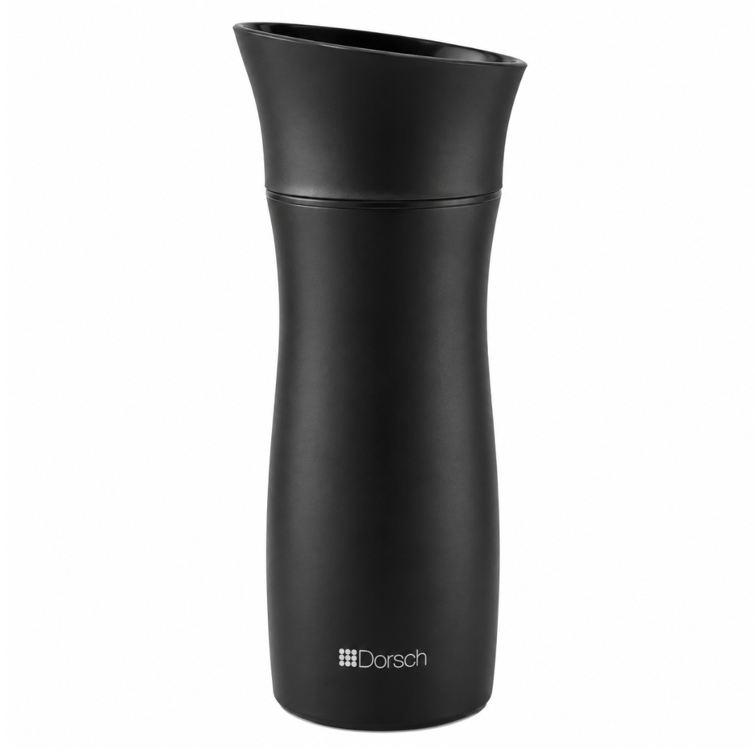 DORSCH Black Metal Mug 300ml with Double Wall Insulation