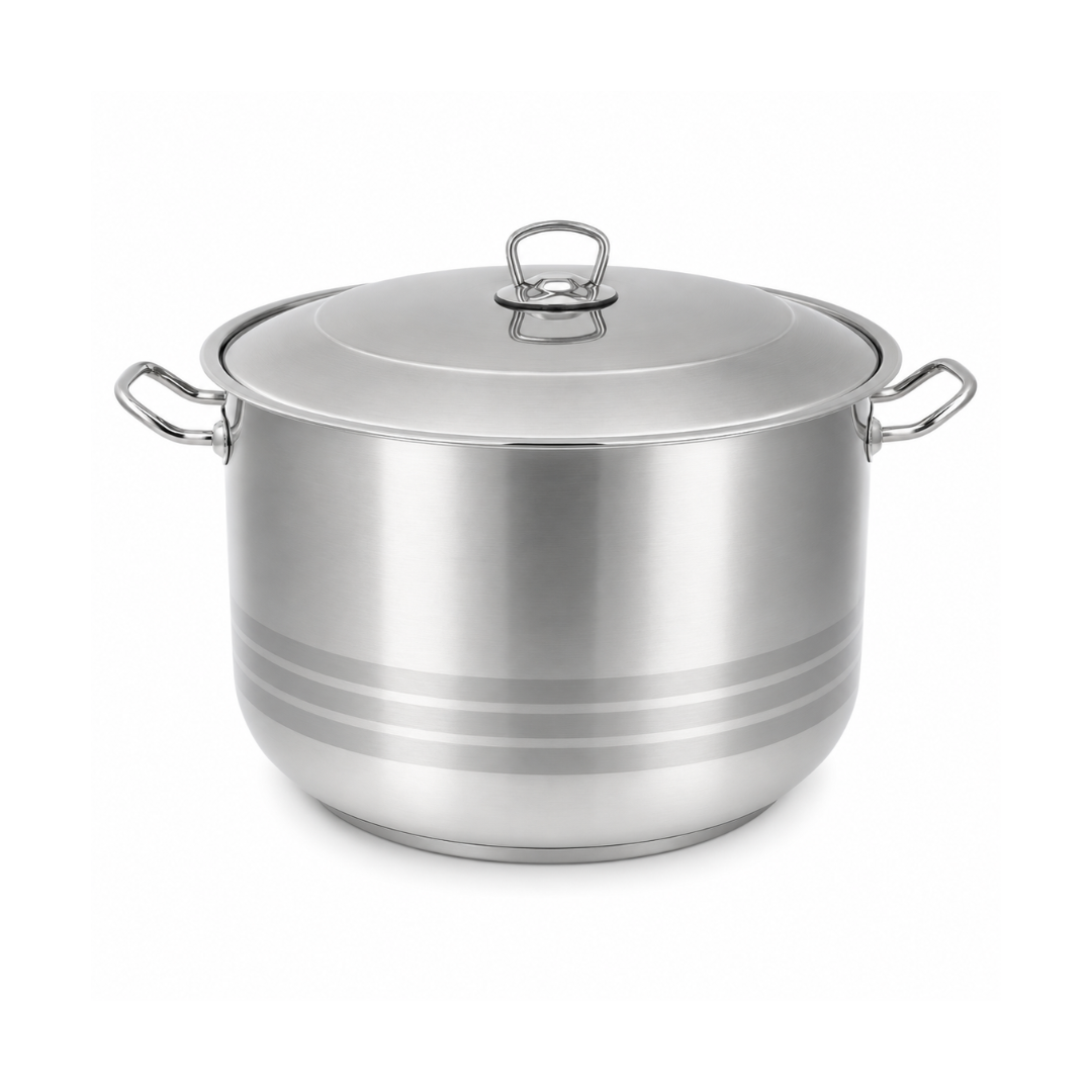 HASCEVHER steel pot, 34litres, 34cm - silver