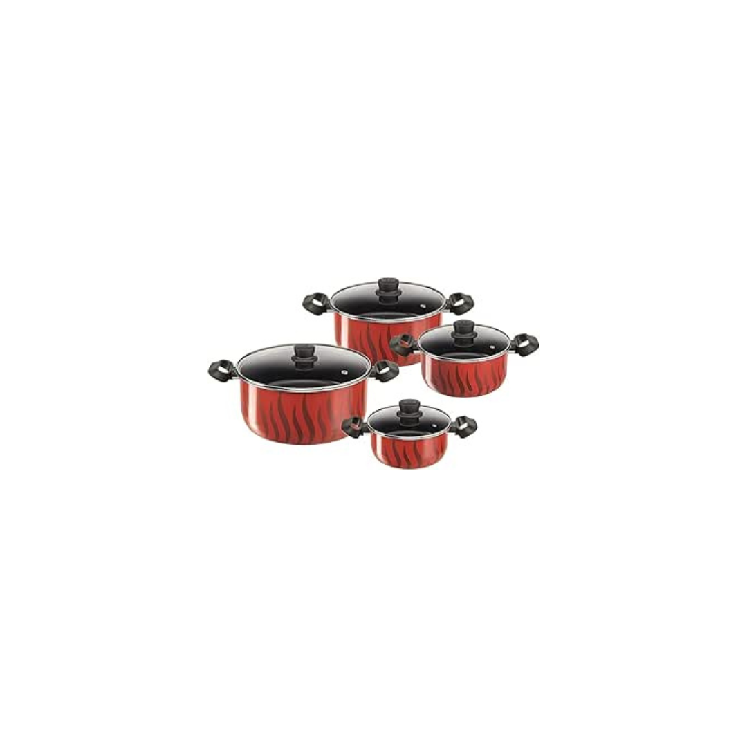 TEFAL C3079082 Tempo Flamme 8 pc set stewpots 18/22/26/30 cm