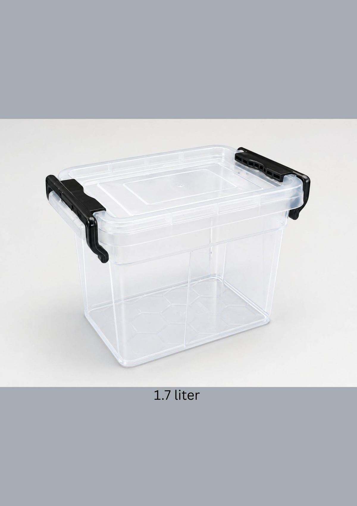 Plastic Storage Box with Locking Lid 1.7 liter
