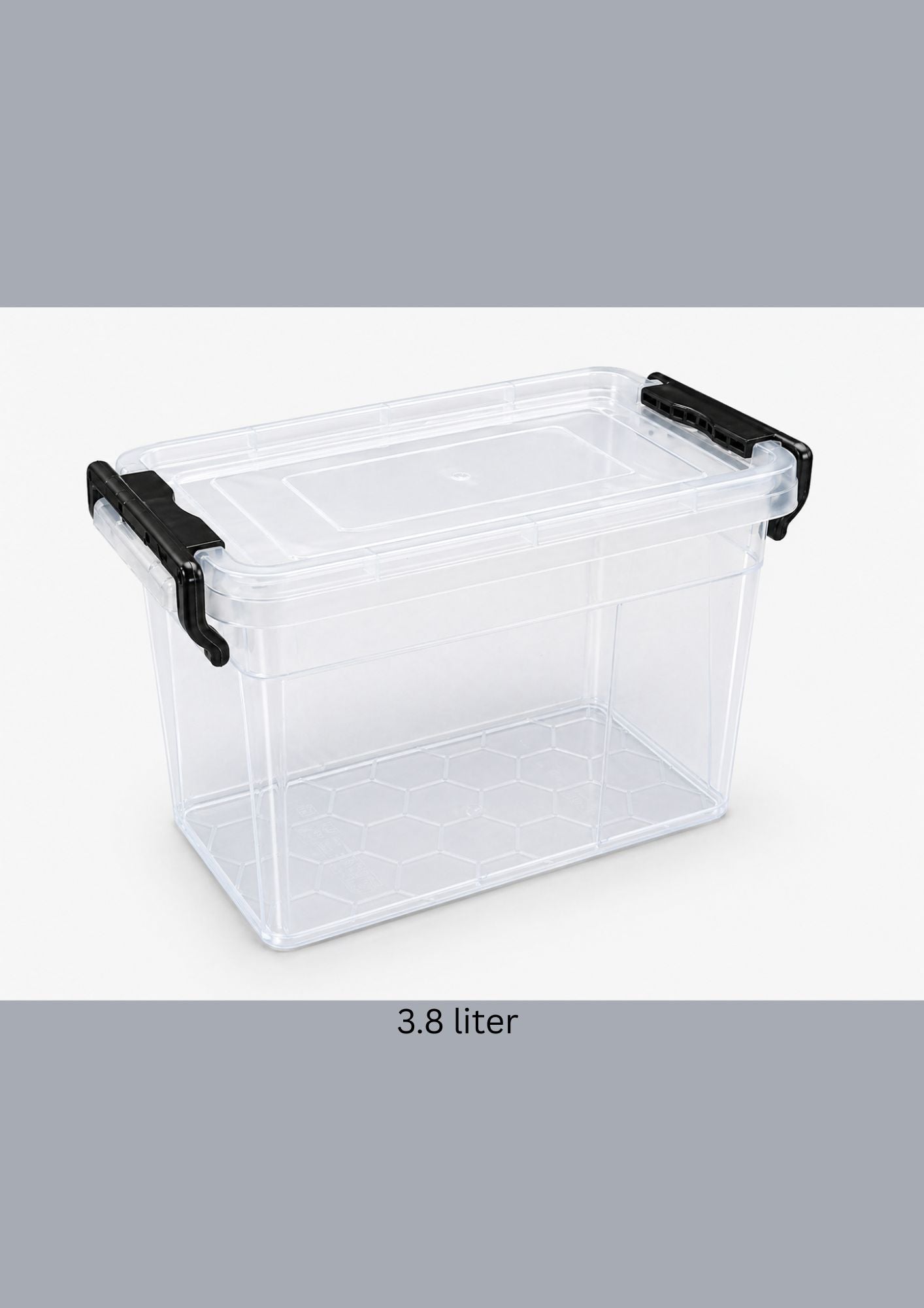 Plastic Storage Box with Locking Lid 3.8 liter