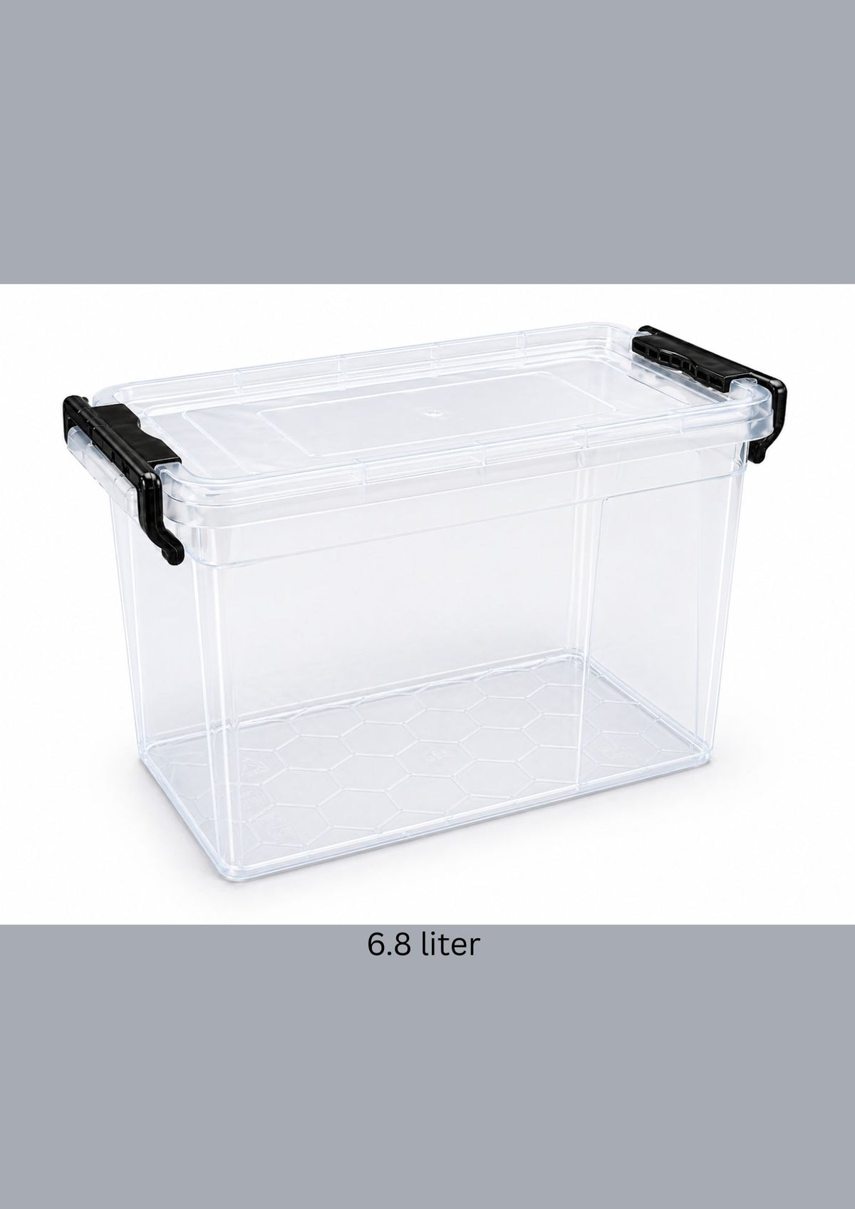Plastic Storage Box with Locking Lid 6.8 liter