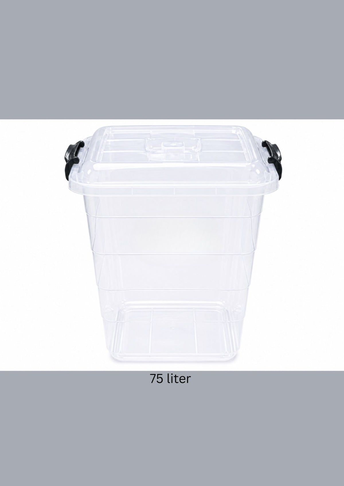 Plastic Storage Box with Locking Lid 75 liter