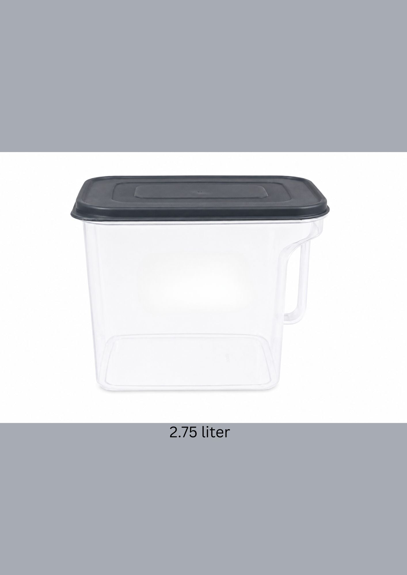 Plastic Food Storage Container with Lid 2.75 liter