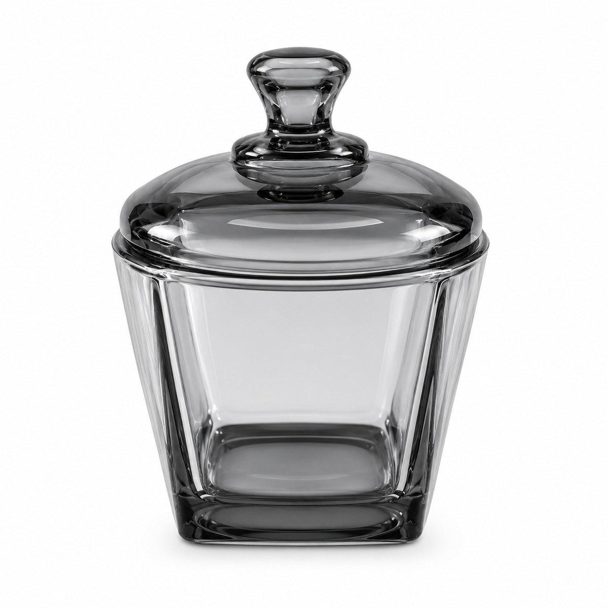 Smoked Glass Storage Jar with Lid