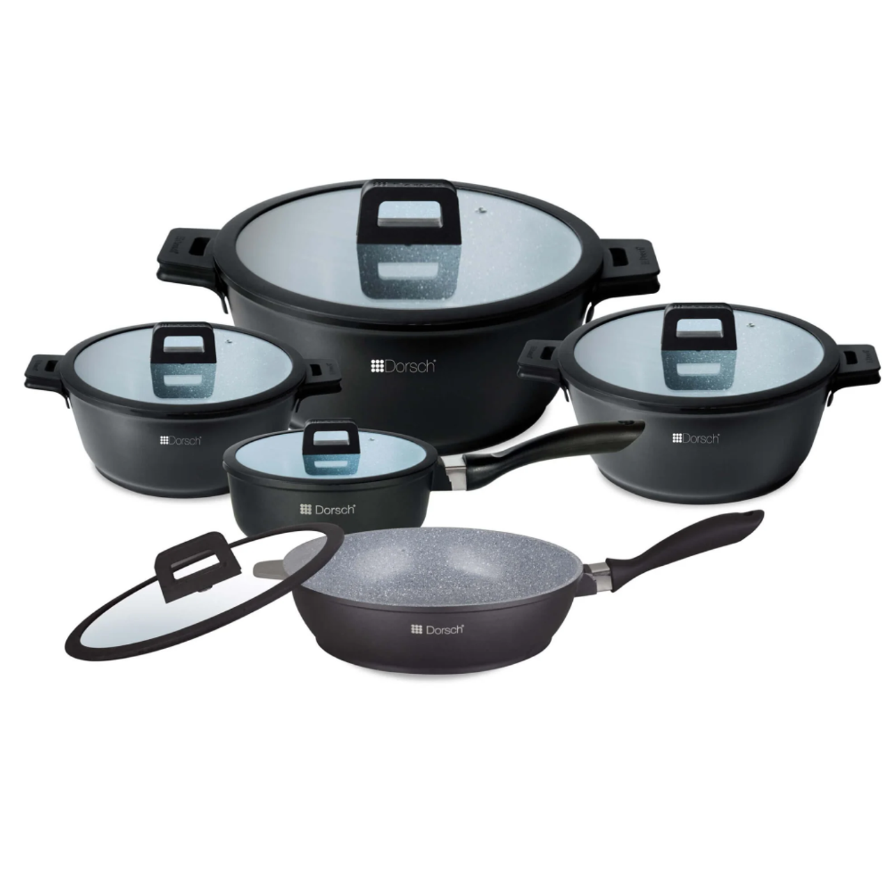 DORSCH Lifetime Ceramic Cookware Set – 10 pcs