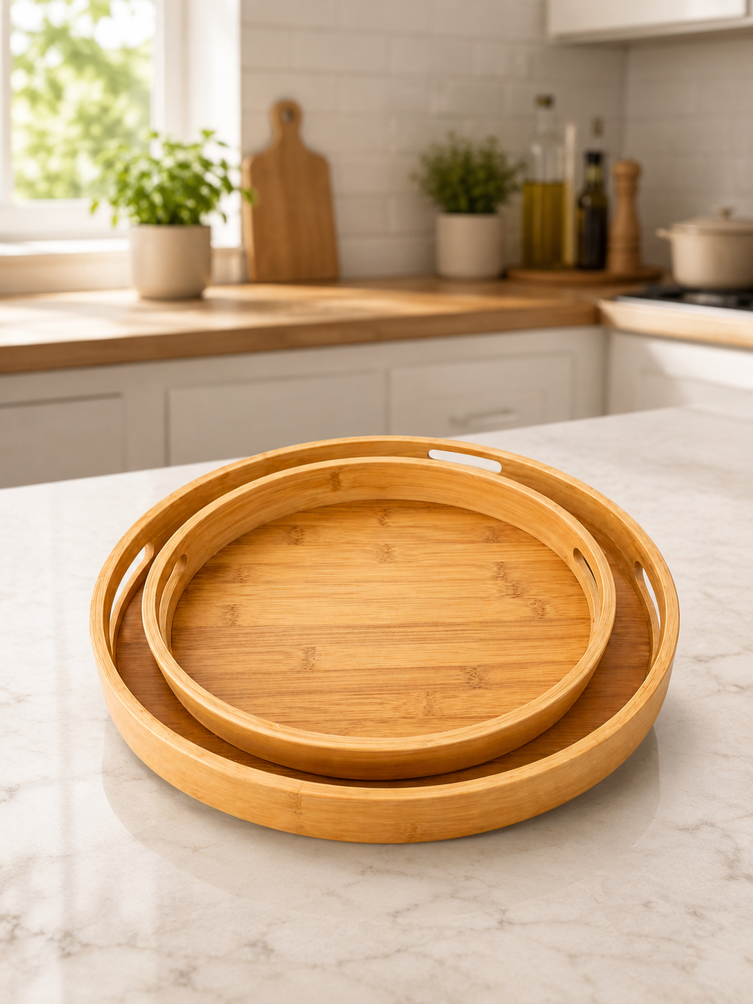 Wooden Serving Tray (Set of 2)