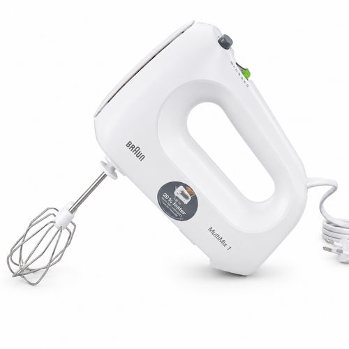 Braun MultiMix 1 Hand Mixer, White 400W - HM1010