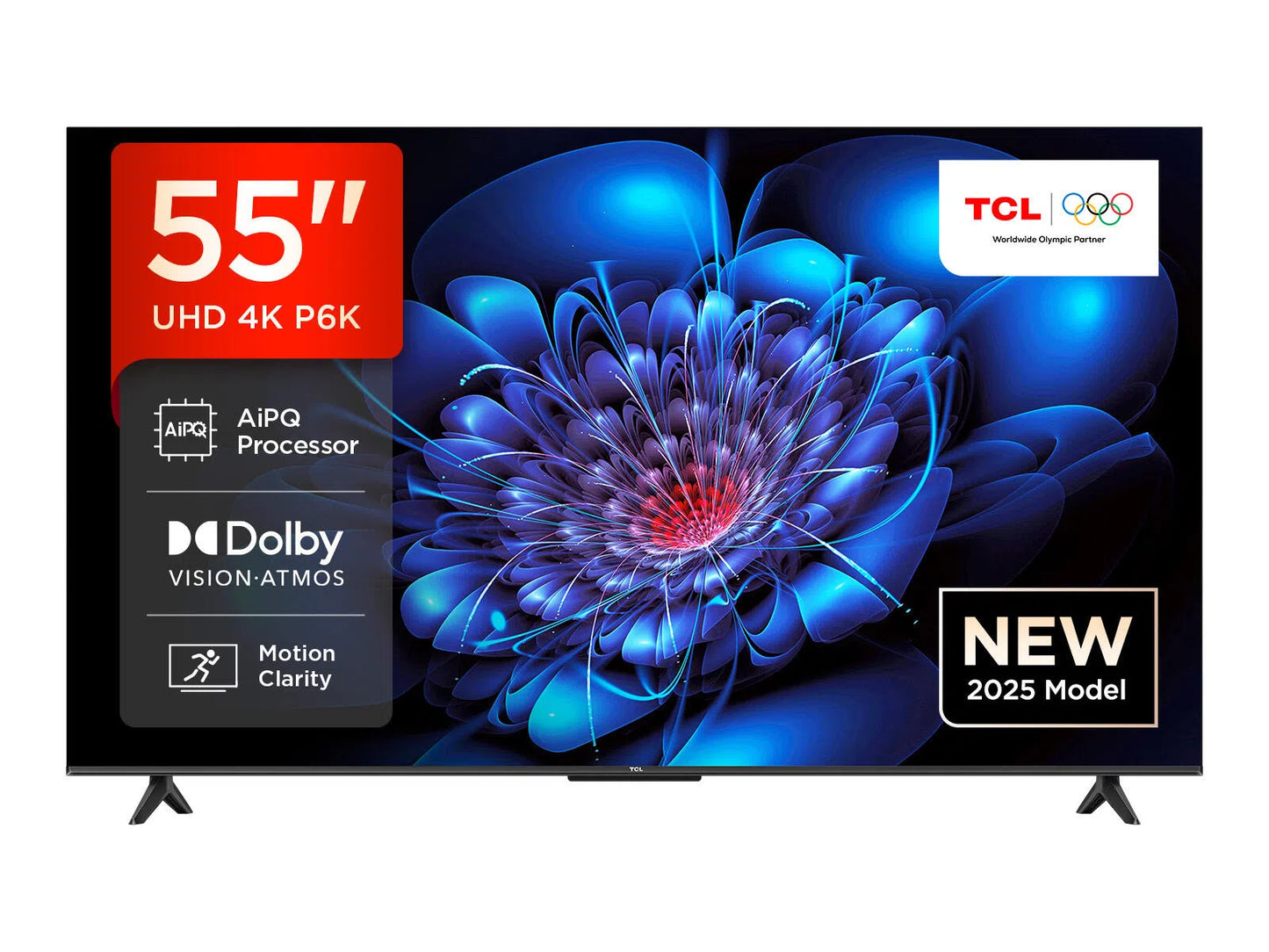 TCL 55P6K 55” 4K Smart TV Google TV – 3x HDMI, 2x USB