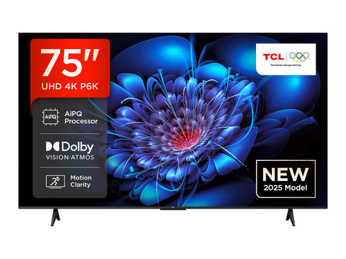 TCL P6K 75 inch Direct LED 4K HDR 10+ Dolby Atmos Smart Google TV