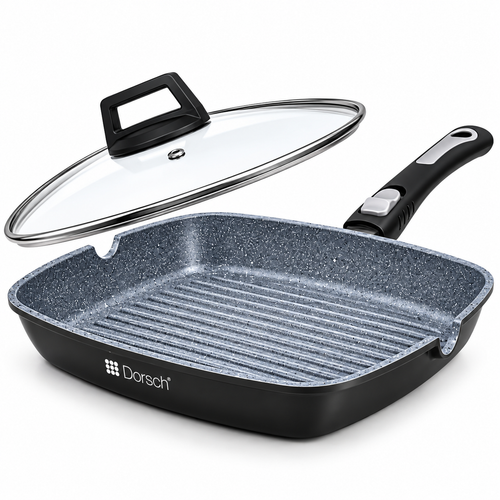 DORSCH Non-Stick Grill Pan with Foldable Handle DH-05590