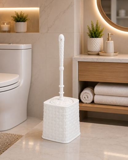 Modern Rattan Toilet Brush Holder