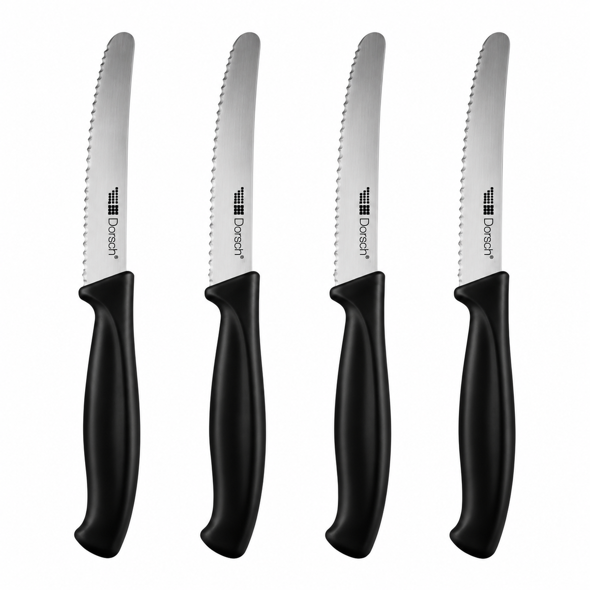 Dorsch  Steak Knife Set 4-Piece German Steel Black