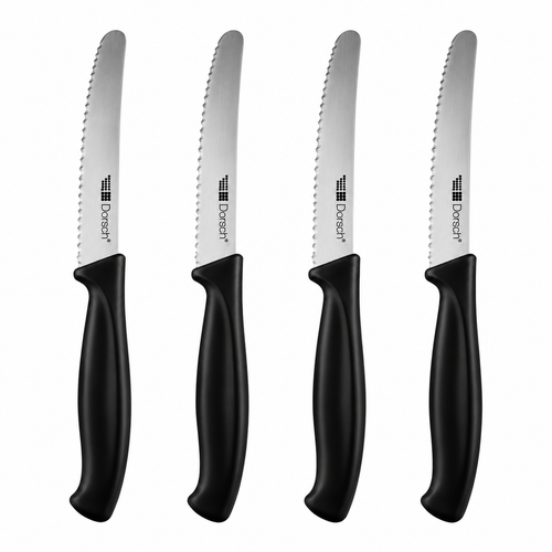 Dorsch  Steak Knife Set 4-Piece German Steel Black