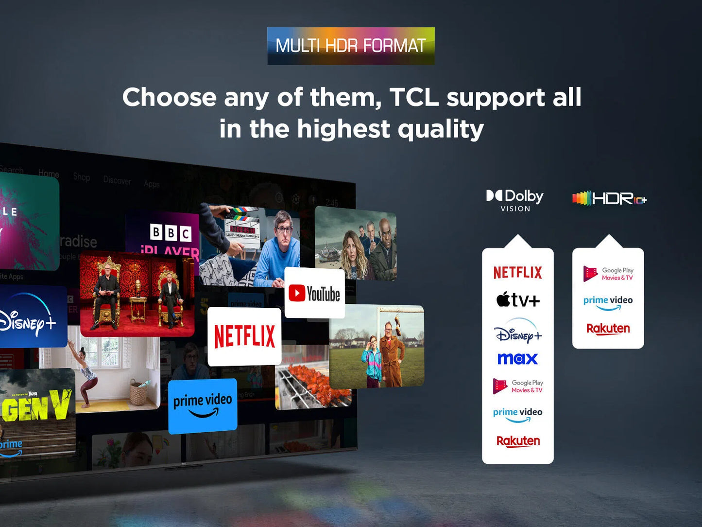 TCL 65P6K 65” 4K Smart TV Google TV – 3x HDMI, 1x USB