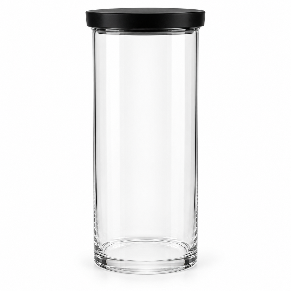 Barella Glass Storage Jar with Black Lid