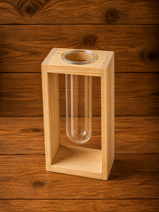 Elegant Glass Tube Planter Stand
