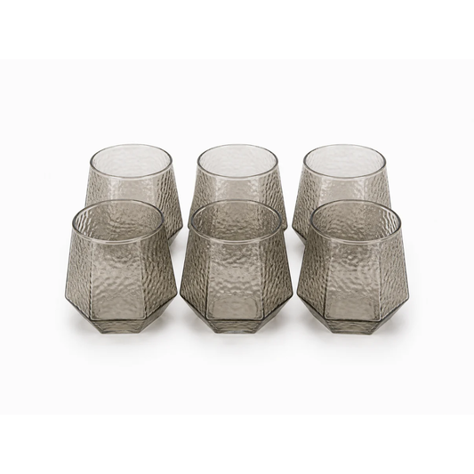 Elegant Textured Glass Set (6 Pieces)