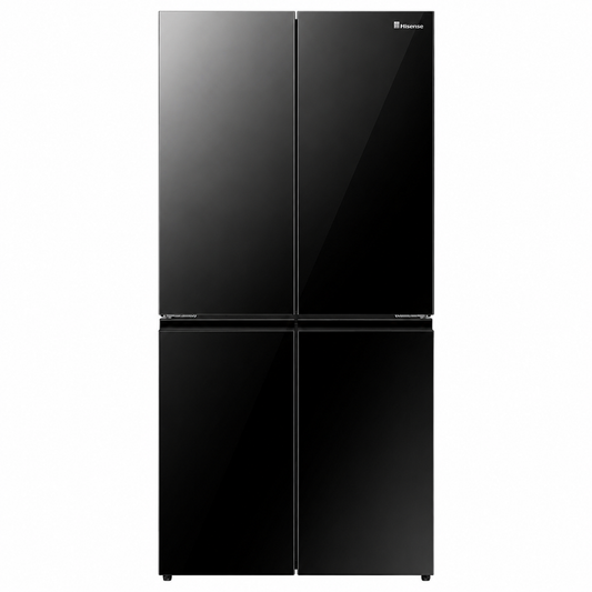 HISENSE REFRIGERATOR RQ5G728NAB H:178*W:91.5*D:72 - BLACK GLASS