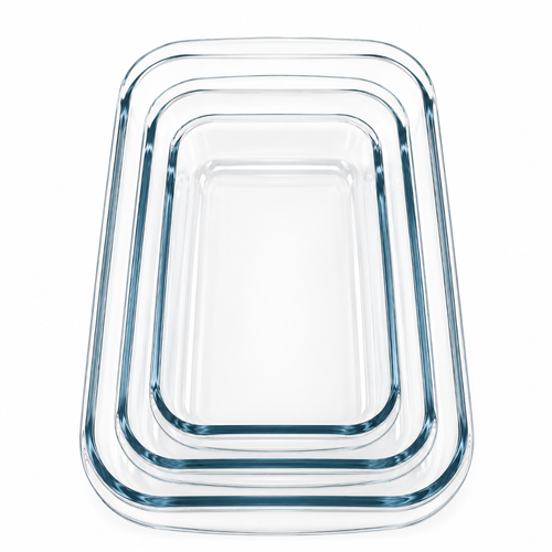 Barella Rectangular Glass Baking Dish Set of 3 Italy