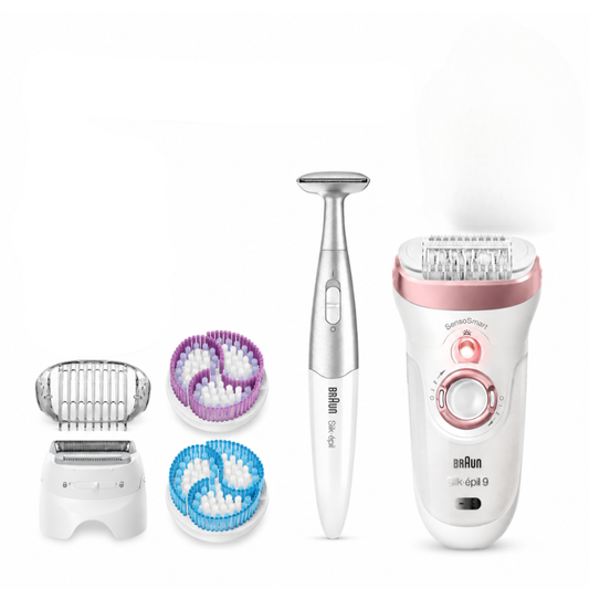 Braun Silk-Epil 9 9980 Skinspa Sensosmart Epilator Rose Gold With 8 Extras