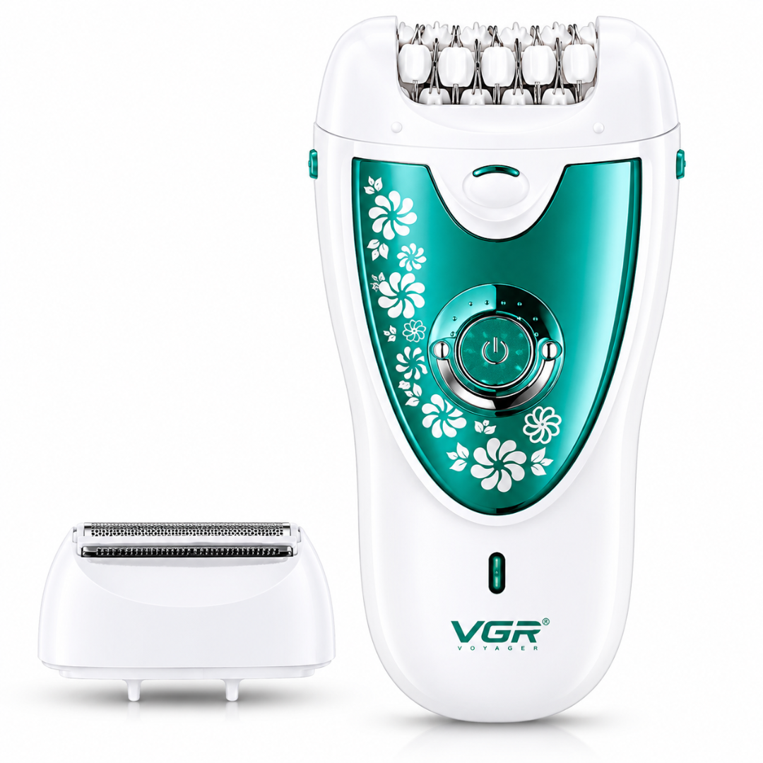 VGR Professional 2 in 1 Cordless Epilator Runtime: 50 minutes Epilator for Women (Green)