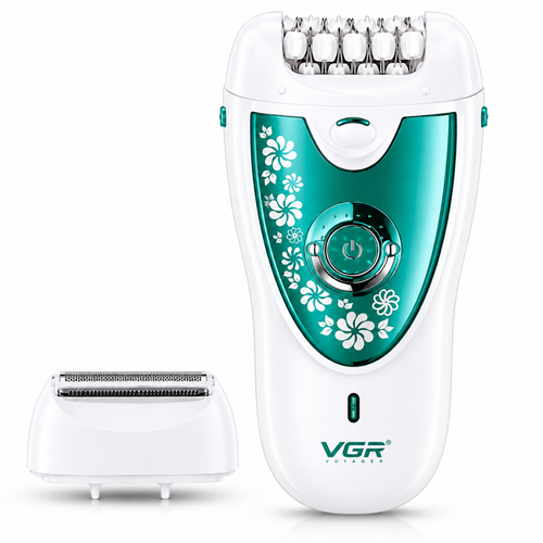 VGR Professional 2 in 1 Cordless Epilator Runtime: 50 minutes Epilator for Women (Green)