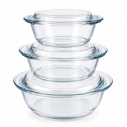 Barella Heat-Resistant Glass Baking Dish Set of 3 Italy