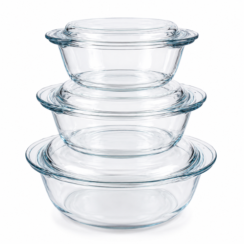 Barella Heat-Resistant Glass Baking Dish Set of 3 Italy