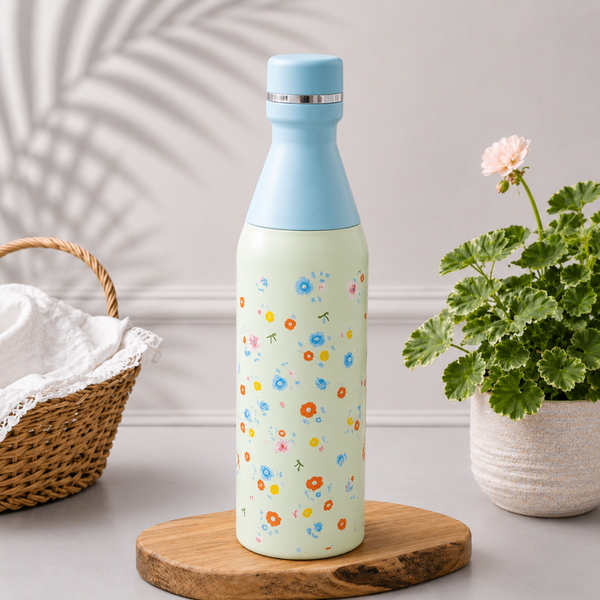 Floral Printed Insulated Stainless Steel Bottle 500ml