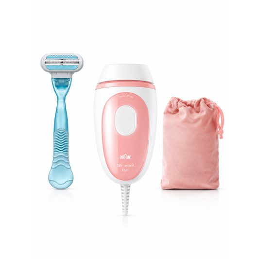 BRAUN Silk-Expert Mini + Venus Smooth Razor + Travel pouch
