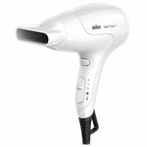 BRAUN Satin Hair 1 PowerPerfection dryer HD180 with styling nozzle HD180