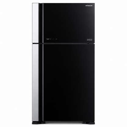 HITACHI REFRIGERATOR RV-G760 PUN7 GBK H:182*W:85.5*D72.5 - GLASS - BLACK