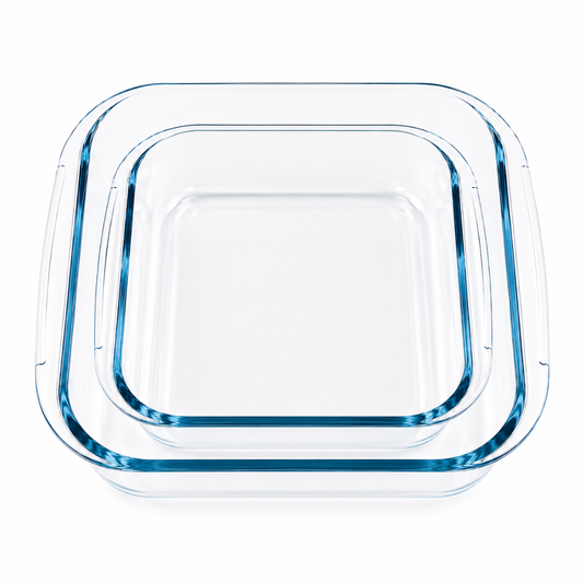 Barella Rectangular Glass Baking Dish Set of 2 Italy