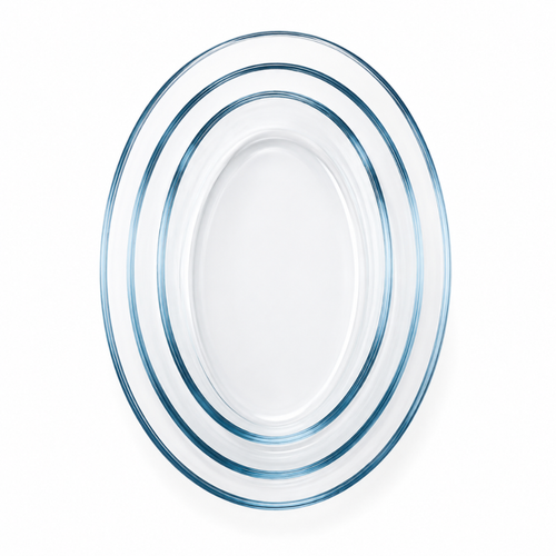 Barella Oval Glass Baking Dish Set of 3 Italy