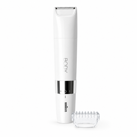 BRAUN Body Mini Trimmer Wet & Dry With Trimming Comb – White – BS1000
