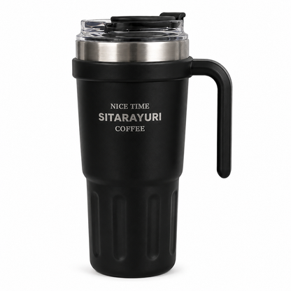 Thermal Coffee Tumbler with Handle Stainless Steel