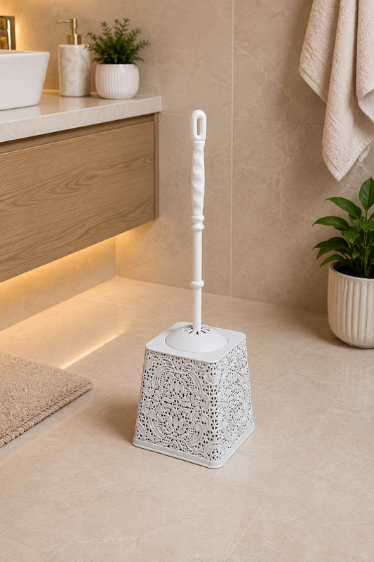 Luxury Floral Toilet Brush Holder