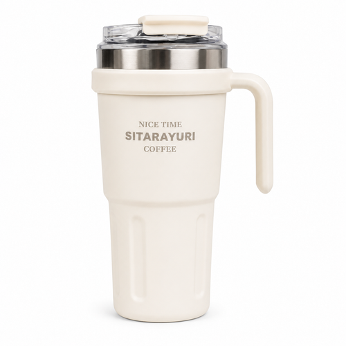 Thermal Coffee Tumbler with Handle Stainless Steel