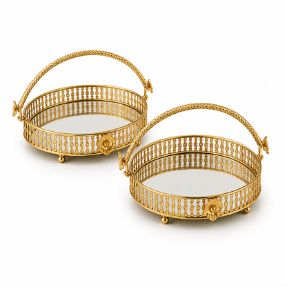 Decorative Serving Tray Set Set of 2