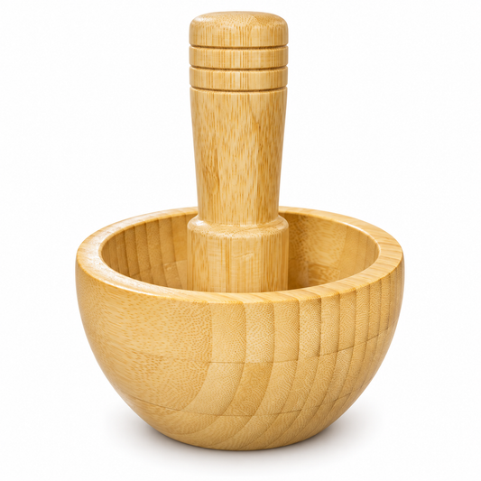 Bamboo Mortar & Pestle